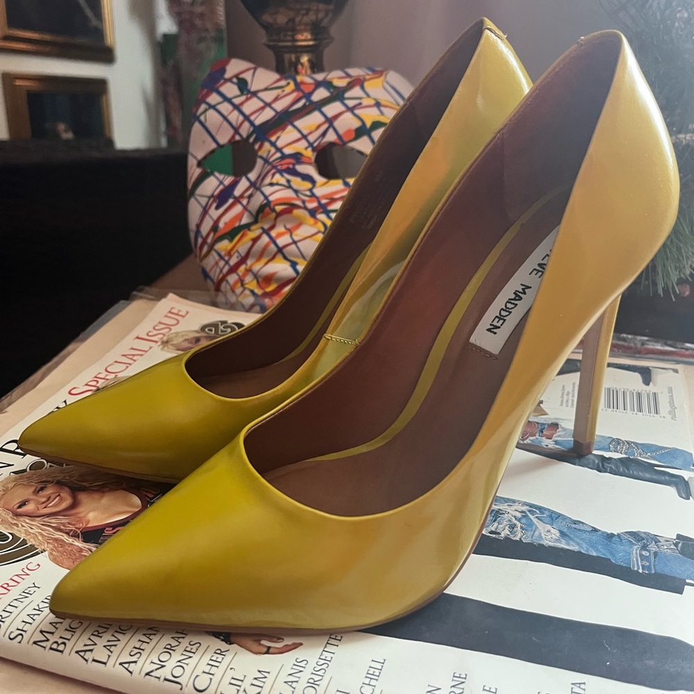 Yellow Green High Heels by Steve Madden